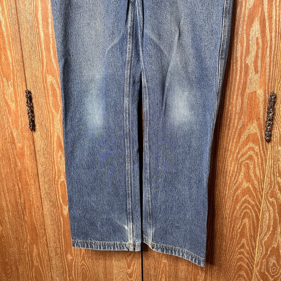 Duluth Trading Co Mens Jeans 33x34 Relaxed Fit Blue Denim Straight Leg Fade Knee - Picture 3 of 8